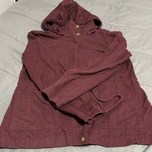 LOFT Maroon Utility Jacket